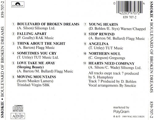 Smokie перевод на русский песни. Smokie диск последний. 1989 boulevard of broken dreams. Smokie перевод на русский песни. Smokie перевод на русский песни.
