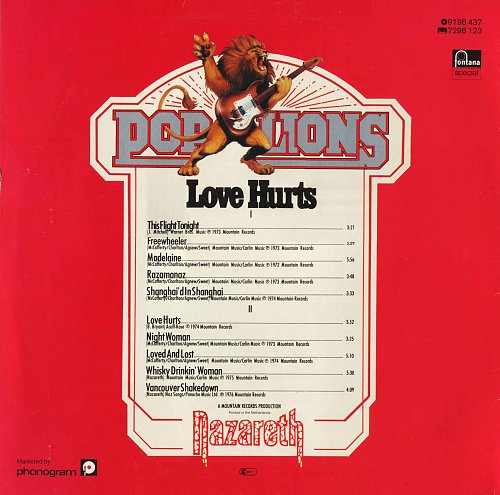 Love hurts текст. Love hurts(ex/NM). Nazareth 1980. Nazareth animals. Nazareth Love hurts.