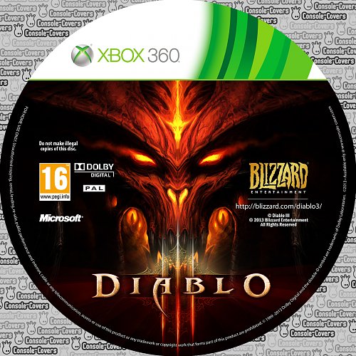 Diablo 3 xbox. Обложка диска Xbox 360 Дьябло 3