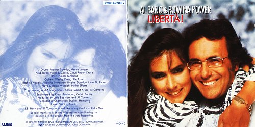 Аль бано пауэр либерта. Al bano & Romina Power Liberta 1987 LP. Аль Бано и Ромина Пауэр с Челентано. Группа Аль Бано и Ромина Пауэр. Al bano обложка.
