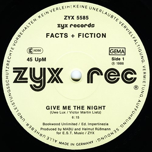 Fact and fiction. Yagzon 2023karaoke. Fancy__turbo disco (comp. Give me the night. Fact and fiction.