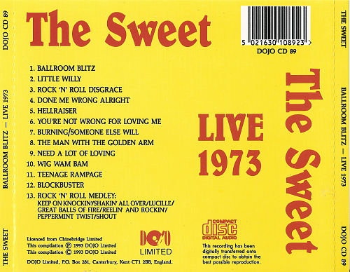 Sweet ballroom blitz. Sweet the Ballroom Blitz альбом. The Sweet - the Ballroom Blitz (1973). The Sweet альбом 1973 года. The Sweet Ballroom Blitz - Live 1973.