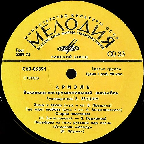 В какой песни виа допущена ошибка. ВИА Ариэль 1975. ВИА Ариэль маленькая история. ВИА Иверия 1975 LP Covers. ВИА Ариэль вчера.