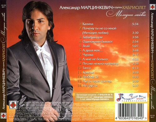Александр марцинкевич биография личная жизнь жена Covers - Показать сообщение отдельно - Марцинкевич Александр и гр. Кабриолет - М